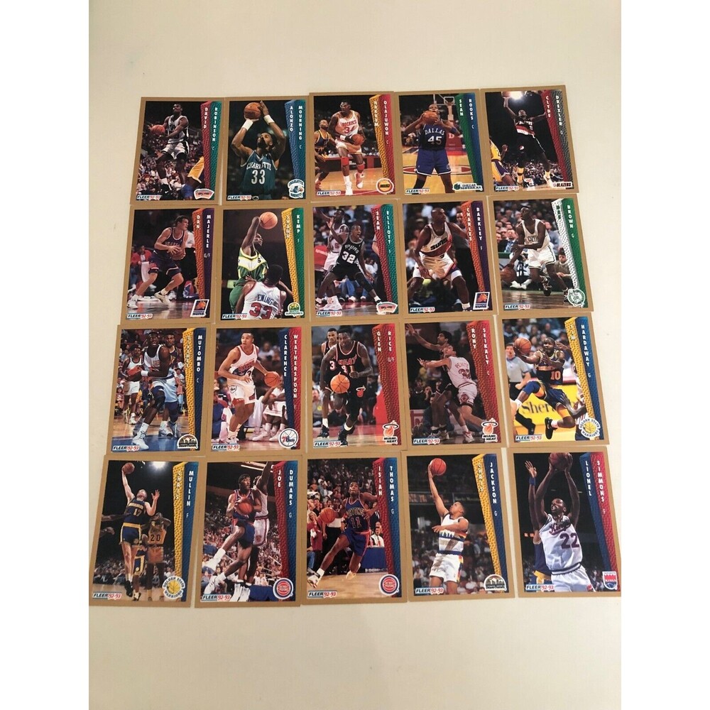 Fleer NBA 20 Cards 92-93 Season Excellent Condition Barkley-Thomas-Robinson, etc